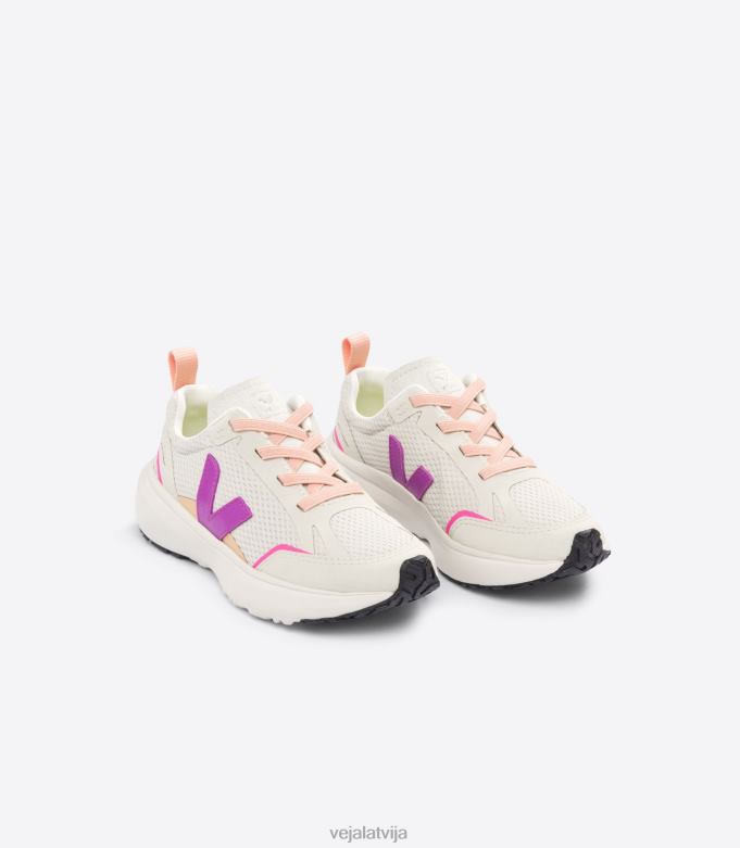 Veja bērni Kanāriju elastīgās mežģīnes alveomesh dabīgais lotoss 4846D379 kurpes