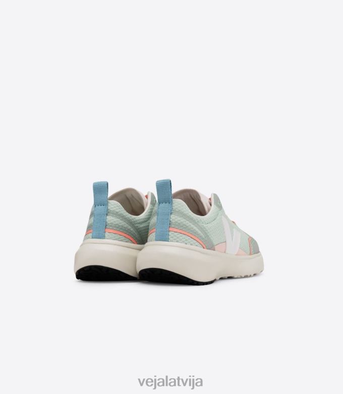 Veja bērni kanārijas elastīgās mežģīnes alveomesh matcha balta 4846D390 kurpes