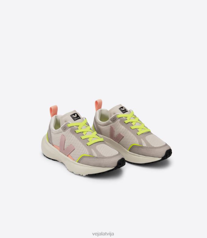 Veja bērni kanārijas elastīgās mežģīnes alveomesh natural babe 4846D388 kurpes