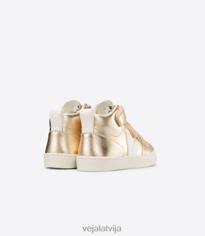 Veja bērni v-10 midfree ādas platīna balta 4846D347 kurpes