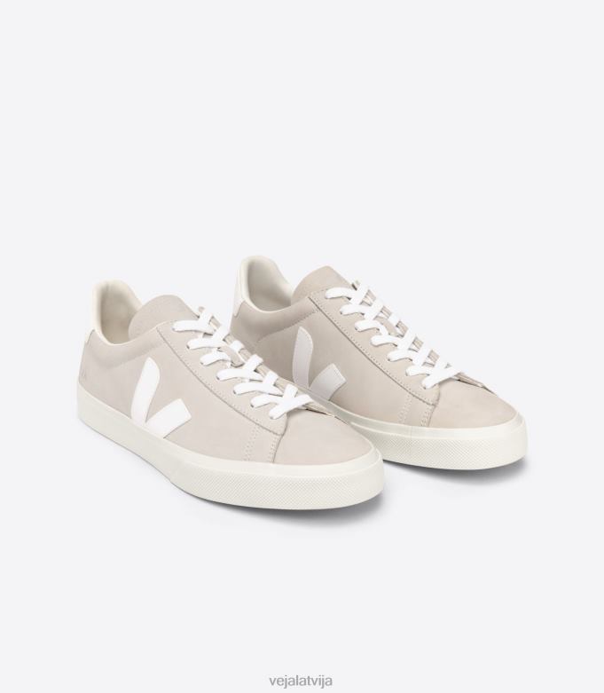 Veja sievietes campo nubuck dabīgs balts 4846D228 kurpes