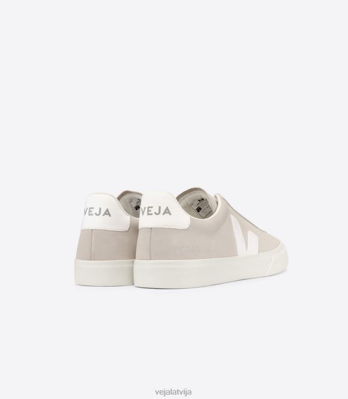 Veja sievietes campo nubuck dabīgs balts 4846D228 kurpes