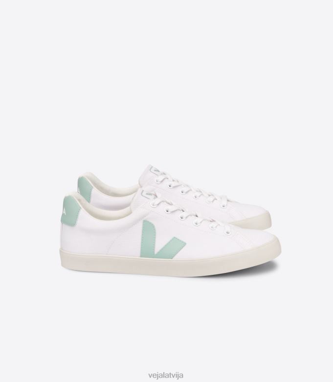Veja sievietes esplar se canvas white matcha 4846D244 kurpes