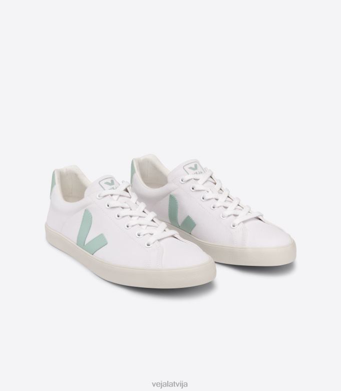Veja sievietes esplar se canvas white matcha 4846D244 kurpes