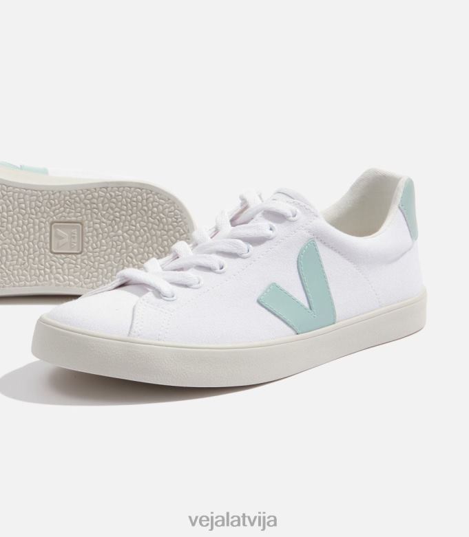 Veja sievietes esplar se canvas white matcha 4846D244 kurpes
