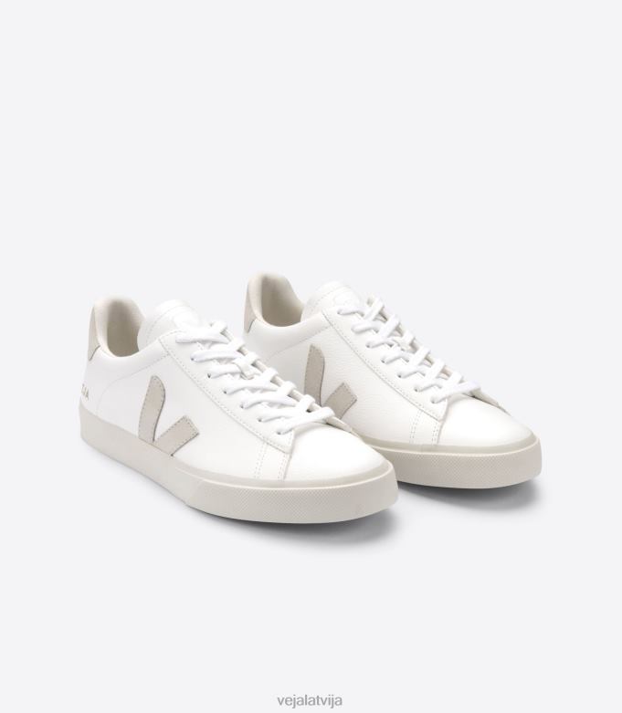 Veja vīriešiem campo bezhroma āda balta dabīga 4846D8 kurpes