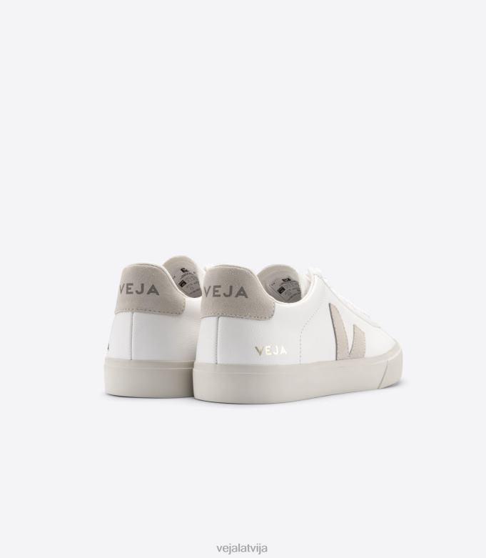 Veja vīriešiem campo bezhroma āda balta dabīga 4846D8 kurpes
