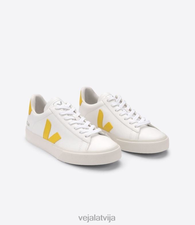 Veja vīriešiem campo bezhroma ādas balts toniks 4846D24 kurpes