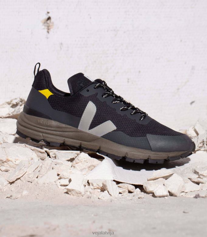 Veja vīriešiem dekkan alveomesh melnais oksfordas pelēkais toniks 4846D124 kurpes