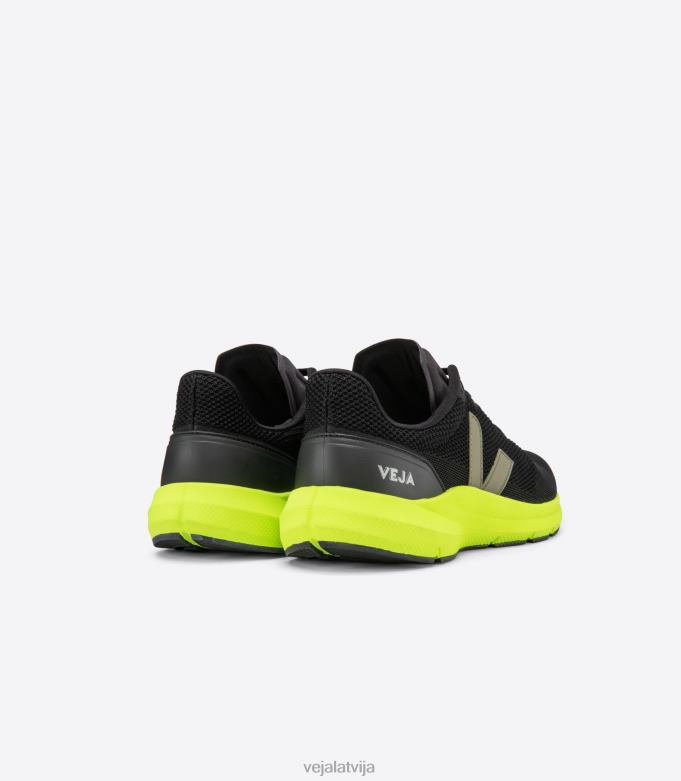 Veja vīriešiem marlin lt v-knit black kaki jaune fluo 4846D205 kurpes