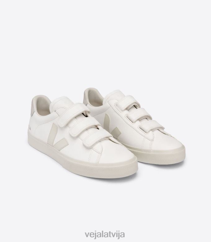 Veja vīriešiem recife bezhroma āda balta pierre natural 4846D117 kurpes