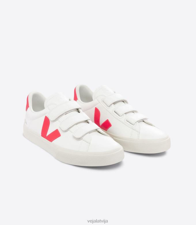 Veja vīriešiem recife bezhroma āda balta roze fluo 4846D112 kurpes