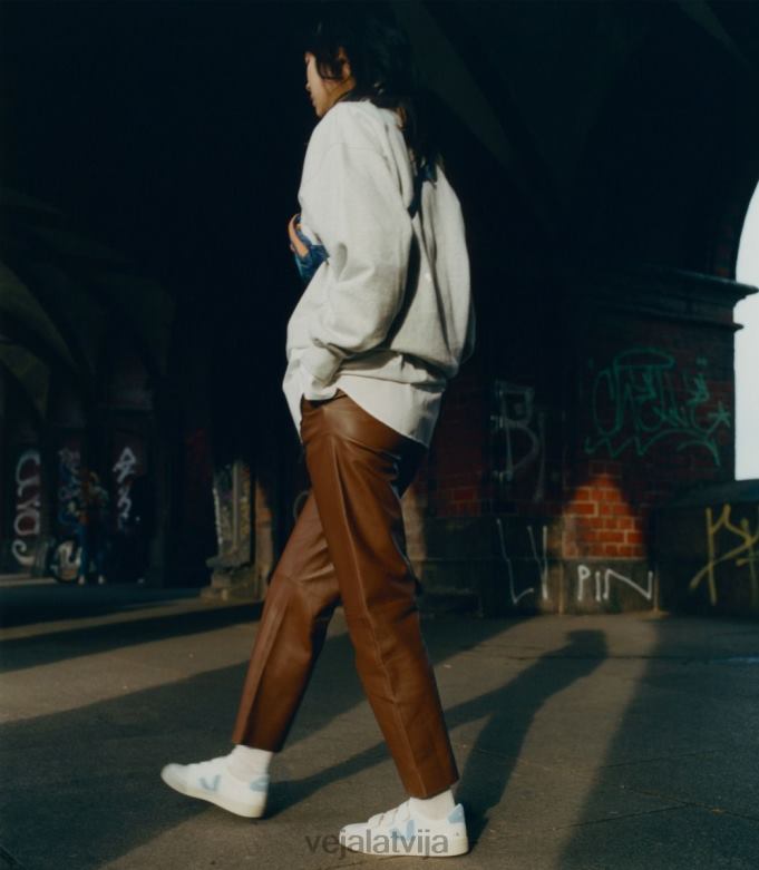 Veja vīriešiem recife bezhroma āda balts tērauds 4846D116 kurpes