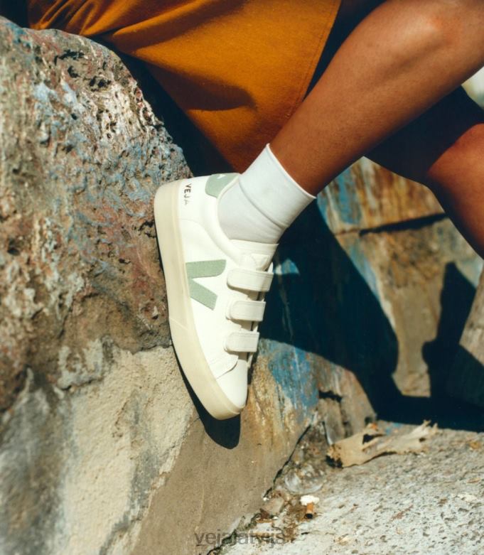 Veja vīriešiem recife bezhroma ādas balta matcha 4846D109 kurpes