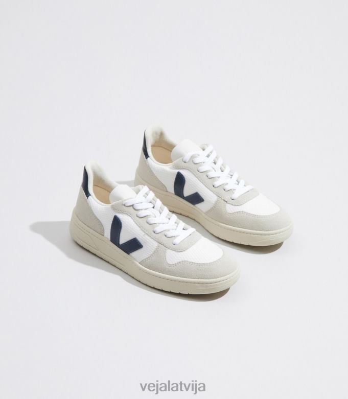 Veja vīriešiem v-10 b-siets balts nautico 4846D46 kurpes