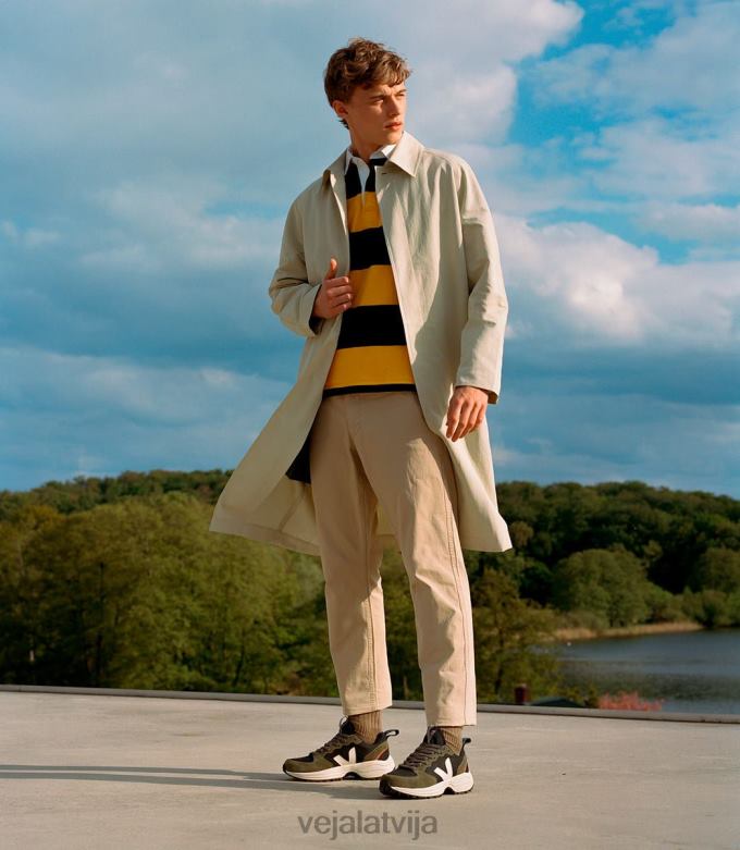 Veja vīriešiem Venturi b-mesh melno olīvu pierre 4846D182 kurpes